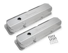 Holley Sniper 890001 Fabricated Aluminum Valve Covers Silver Finish