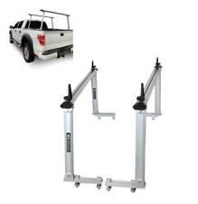 Black Horse Summit Silver Truck Bed Ladder Rack Adjustable Fits 05-24 Tacoma