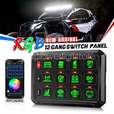 App Bluetooth Control Rgb 12 Gang Switch Panel Led Light Bar For Jeep Chevy Utv