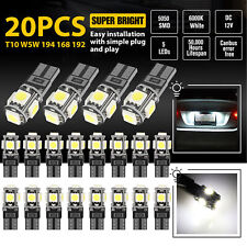 20pcs Led Interior Lights Bulbs Kit Car Trunk Dome License Plate Lamps 6500k Us