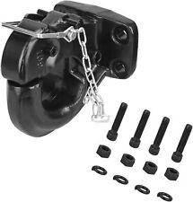 Angcosy Pintle Hook Trailer Hitch For 2-12 Inch Lunette Ring With Mounting Kit