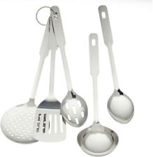 Amco 8796 Stainless Steel 5-piece Utensil Set 14 Inch Long Handle