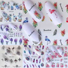 Women Nail Art Sticker Water Decals Transfer Stickers Flowers Mixed Designs