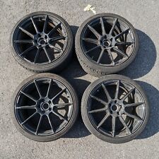5x112 19x8.5 Flow One Wheels Gloss Black 45 Offset W 23535 Zr19 Pirelli Tires