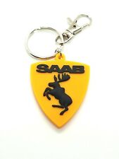 High Quality Saab Keychain Moose Light Pvc Keyring 9-3 Aero 3d Rubber Logo Yl