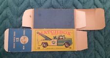 Matchbox Dodge Wreck Truck 13 Reverse Color Box Only Empty