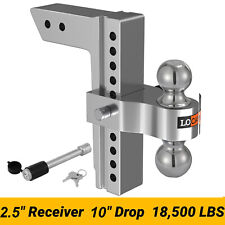 Trailer Hitch Fits 2.5 Inch Receiver 10 Inch Adjustable Drop Hitch 18500lbs