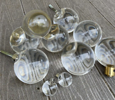 Vintage Lot Of Hollywood Regency Door Knobs Clear Acrylic Lucite Balls Mcm