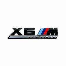 X6 Series Gloss Black Emblem X6m Competition Number Letters Rear Trunk Badge