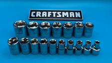 New Craftsman 17pc Lot 38 Drive 6 Point Metric Socket Set