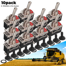 10x Waterproof Toggle Switch Onoff Heavy Duty 15a 250v Spst 2 Terminal Car Boat
