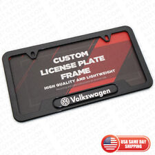 Universal Black Stainless Steel Front Or Rear Emblem License Plate Frame Cover