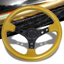 Nrg Gold Carbon Fiberblack 3 Spokes 3.0 Deep Dish 6-bolt 350mm Steering Wheel