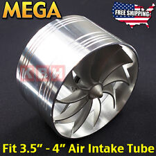 Air Intake Fan Turbo Supercharger Turbonator Gas Fuel Saver Fit 3.5 To 4 Inches