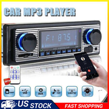 Bluetooth Vintage Car Fm Radio Mp3 Player Usb Classic Stereo Audio Receiver Aux