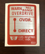 Warn Overdrive Direct All Range Decal Sticker. Jeep Willys