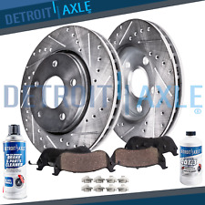 Rear Vented Drilled Slotted Brake Rotors Ceramic Pads For 1999 2000 Bmw 323i