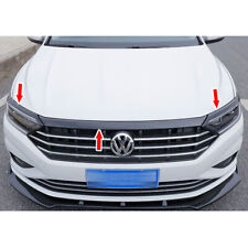 Painted Black For Vw Jetta Mk7 Front Headlight Eyebrows Engine Hood Cover 3pcs