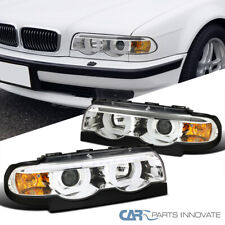 Fit 95-01 Bmw E38 7-series 740i 740il 750il Clear Iced Halo Projector Headlights