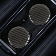 2pcs Carbon Fiber Car Cup Holder Mat Pad Drink Coaster Interior Decoration Parts