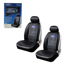 New Ford Elite Style Black Synthetic Leather Car Truck Suv 2 Front Seat Covers