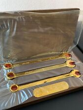 1986 Limited Edition Mac Tools 24k Gold Plated Combination Wrench Set