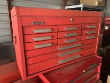 Vintage Rare Kennedy Red 12 Drawer 33 W X 12 D Mechanics Top Chest Tool Box