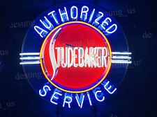 New Studebaker Authorized Service Light Lamp Neon Sign 24x24 With Hd Vivid