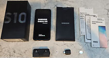 Samsung Galaxy S10 Black 128gb Sm-g973u1 Excellent Wbox And Accessories