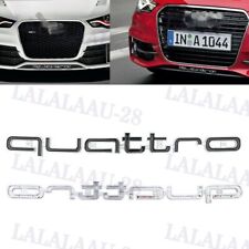 Black Quattro Logo Emblem Front Grille Badge For Audi A3 A5 Q3 Q5 Q7 Tt S-line