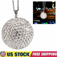 Bling Car Rear View Mirror Pendant Crystal Ornament Hanging Ball Car Accessories
