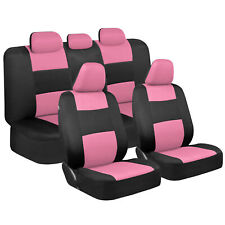 Full Pink Vehicle Seat Covers-front Rear Bench Split-polypro Car Accessories