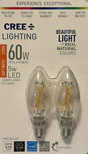 2 Cree 60-watt B11 Clear Soft White Blunt Tip Led Light Bulbs Wcandelabra Base