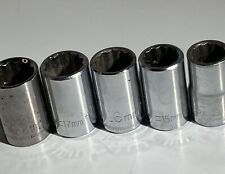 Lot Of 5 Craftsman Sockets 12 Drive 1817161514 Mm -12 Point