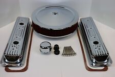 Sb Chevy Centerbolt Chrome Engine Dress Up Kit Valve Covers Washable Air Cleaner