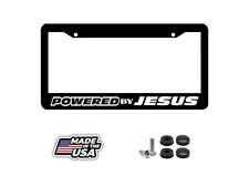 Powered By Jesus Racing Christian License Plate Frame