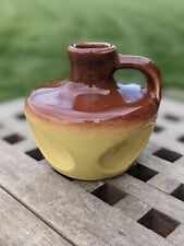 Vintage Emkay Candles Brownyellow Thumbprint Taper Candle Holder