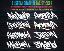 Custom Personalized Graffiti Tag Name Decal Sticker For Car Window Tumbler Wall