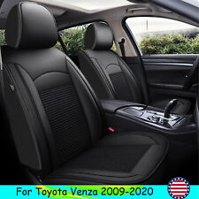 Waterproof Car 5-seat Covers Faux Leather Full Set For Toyota Venza 2009-2020
