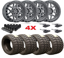 Black Rhino Grey Black Rims Tires 35125018 Mt Set Fits Jeep Wrangler Gladiator