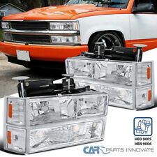 Fits 94-98 Chevy C10 Ck 1500 2500 Tahoe Suburban Headlightscornerbumper Lamps