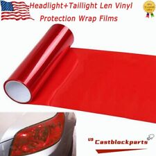 For Headlight Taillamp Transparent Red Lens Vinyl Protection Wrap Film 12x78
