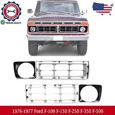 Front Grille Set Of 2 Plastic For 1976-1977 Ford F-100 F-150 F-250 F-350 F-500