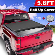 5.75.8ft Roll Up Tonneau Truck Bed Cover For 2009-2021 Dodge Ram 1500 Crew Cab