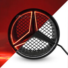 Red Black Grill Led Emblem Logo Badge Light For Mercedes Benz C Glk B Class Snap