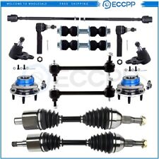 Front Tie Rod End With Wheel Hub Bearing Cv Axle Shaft For Impala Monte Carlo