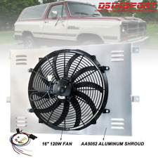 Radiator Aluminum Shroud16 Fan For Dodge 71-79 D100 B200 D300 W300 5.25.9l V8