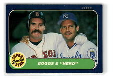 1986- Fleer -634-wade Boggs George Brett Sss -red Sox Royals