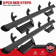 For 2007-2021 Toyota Tundra Crew Max 3 Drop Running Boards Blk Side Step Bcta