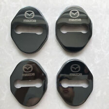4pc Stainless Steel Car Door Lock Striker Protective Cover Accessories For Mazda